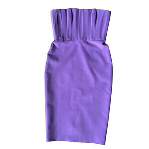 Alex Perry Lavender Strapless Midi Dress US Size 8 Flattering Corset